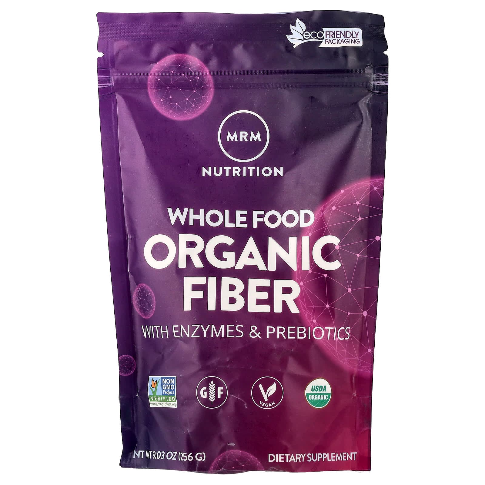 MRM Nutrition Whole Food, Organic Fiber with Enzymes and Prebiotics – 256 g de MRM Nutrition