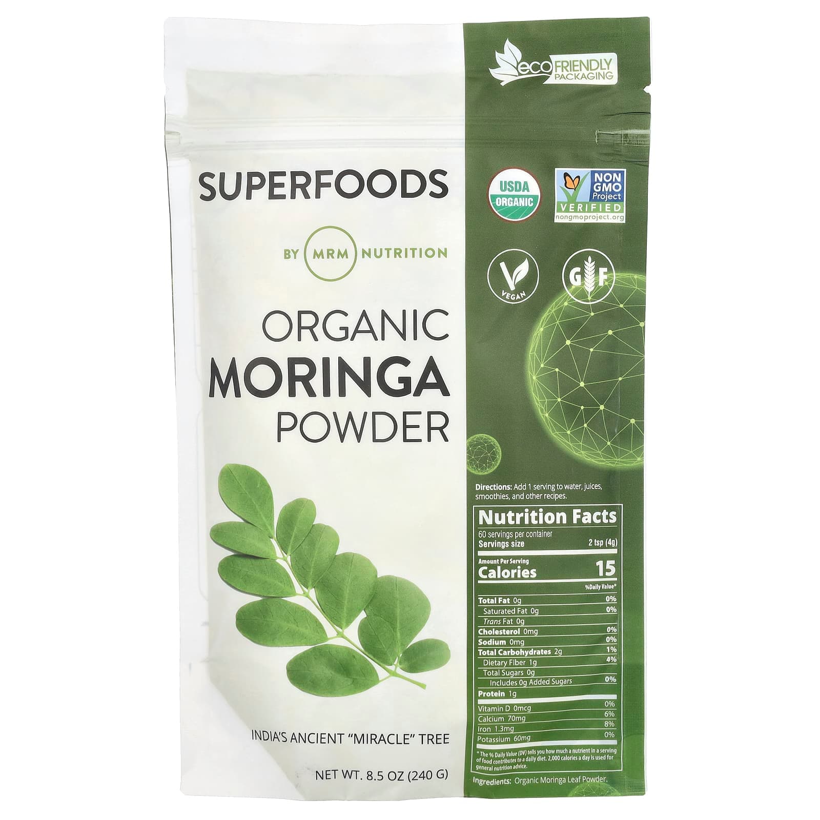 MRM Nutrition Organic Moringa Powder – 240 g de MRM Nutrition