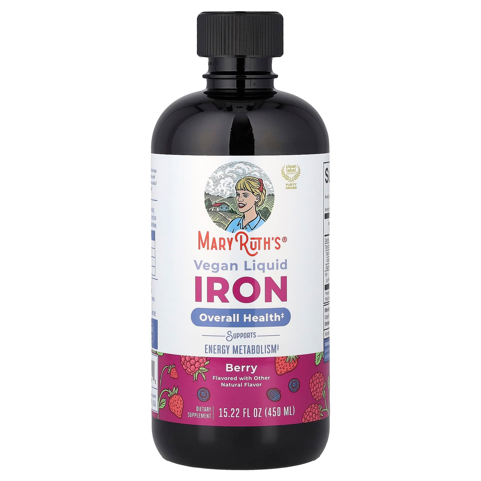MaryRuth's Vegan Liquid Iron – Berry – 450 ml de MaryRuth's