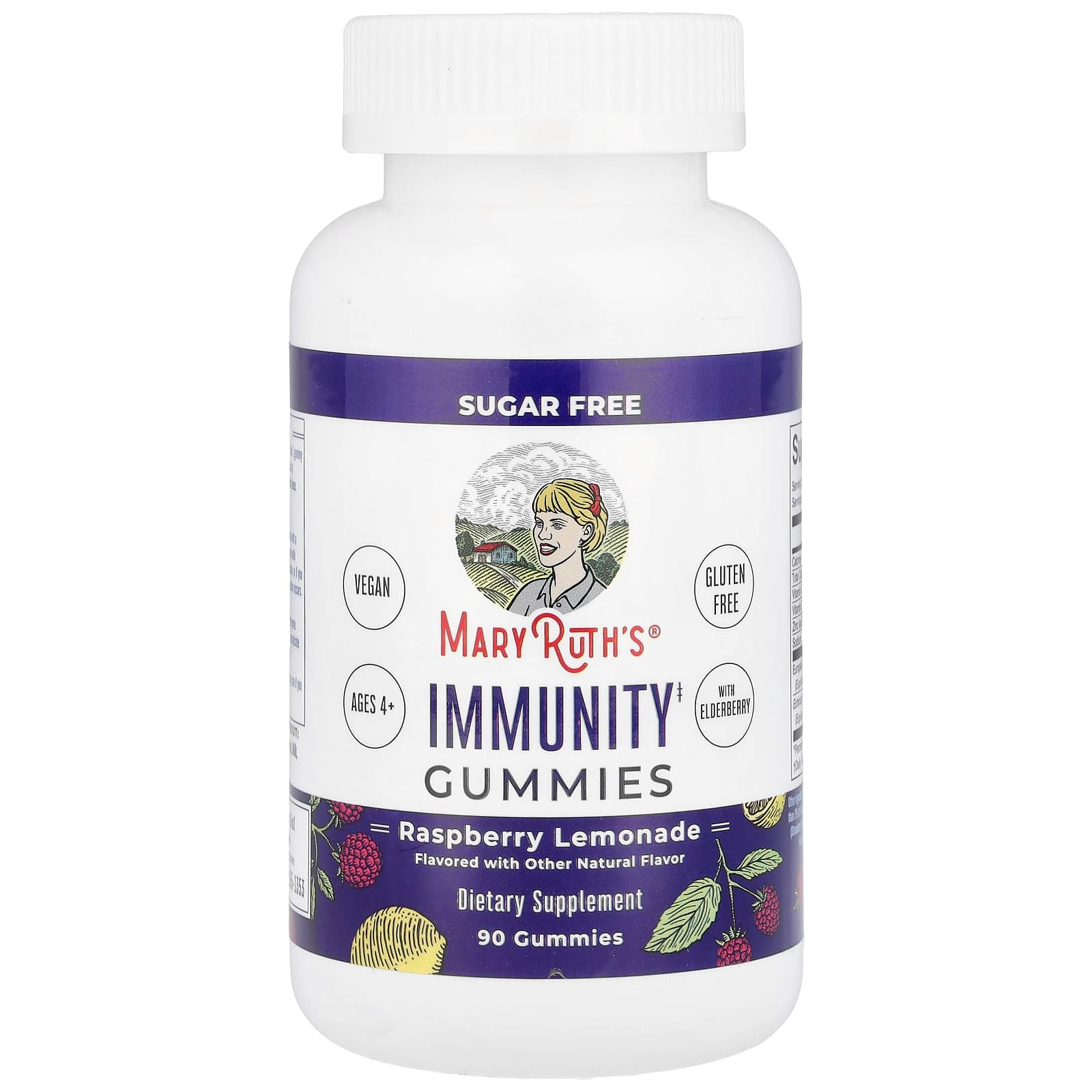 MaryRuth's Immunity Gummies – Raspberry Lemonade – 90 gommes de MaryRuth's