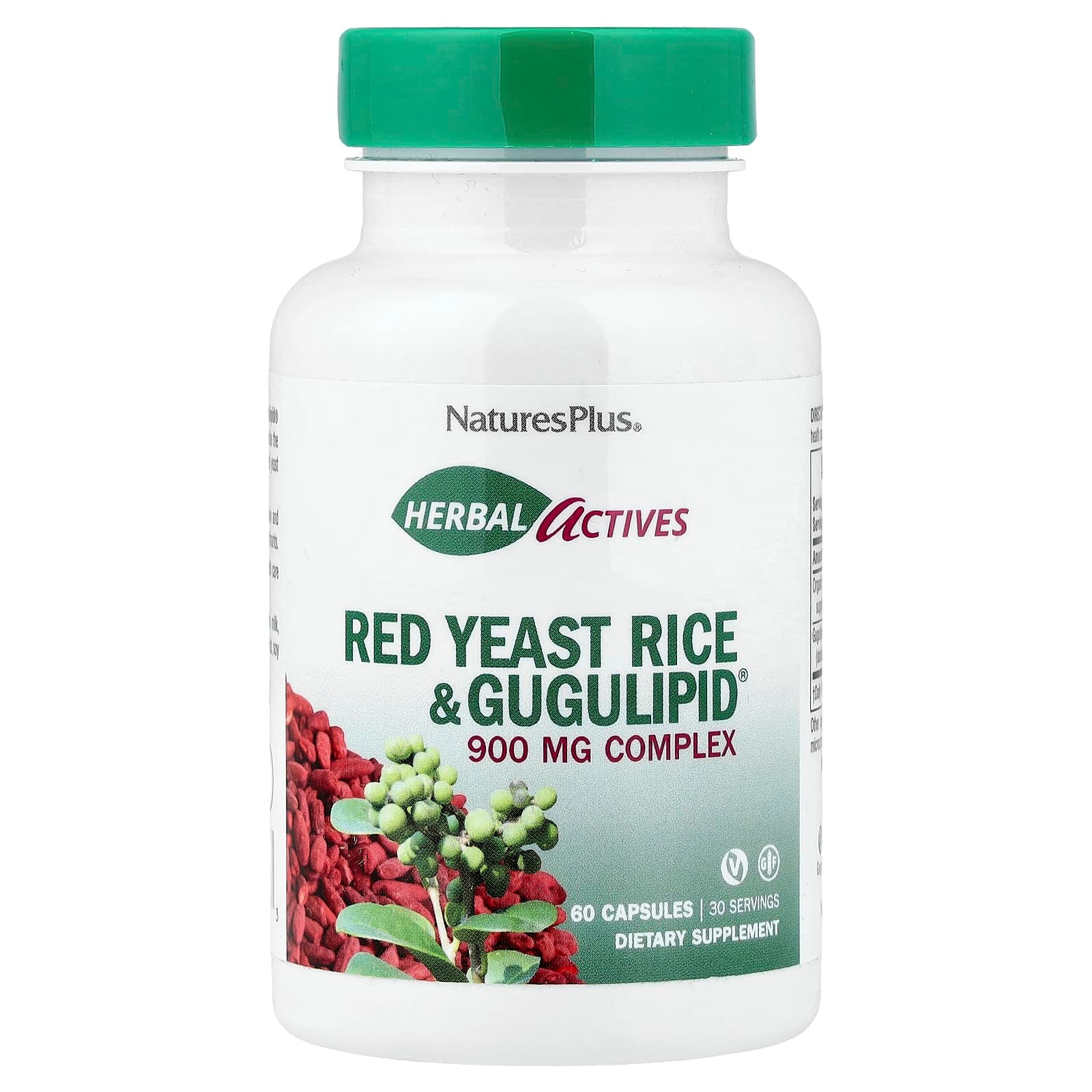 NaturesPlus Herbal Actives, Red Yeast Rice & Gugulipid – 60 gélules de NaturesPlus