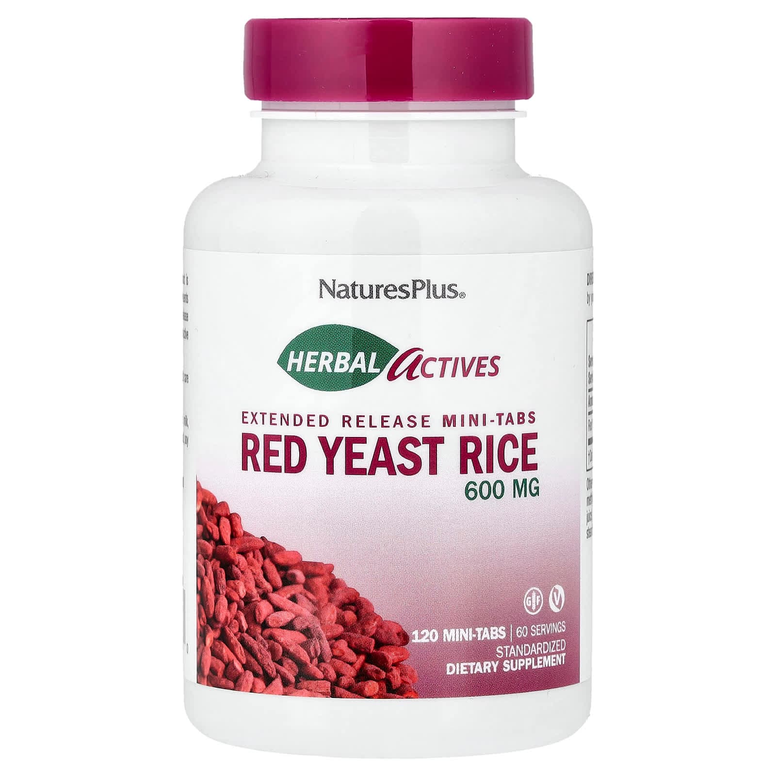NaturesPlus Herbal Actives, Red Yeast Rice, 120 Mini-Tabs (300 mg per Tab) de NaturesPlus