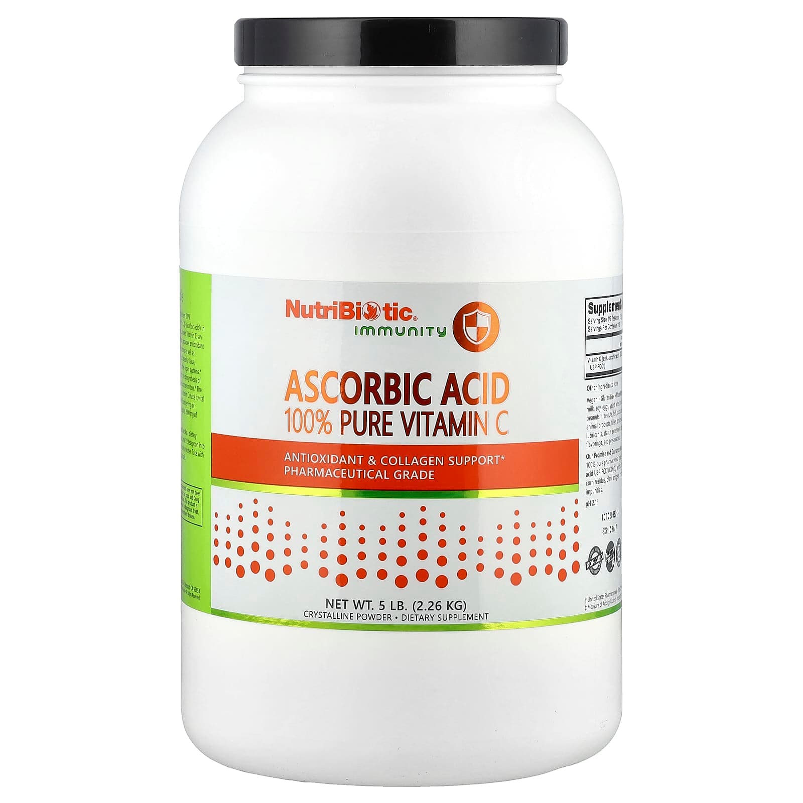 NutriBiotic Immunity, Ascorbic Acid, Crystalline Powder – 2,26 kg de NutriBiotic