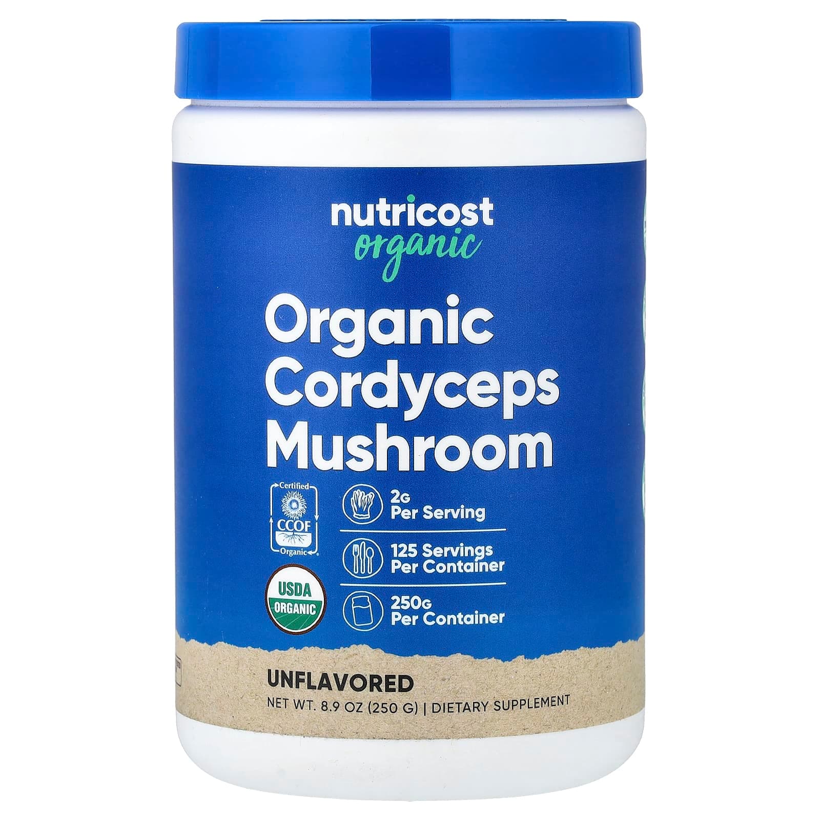 Nutricost Organic Cordyceps Mushroom – Sans arôme – 250 g de Nutricost