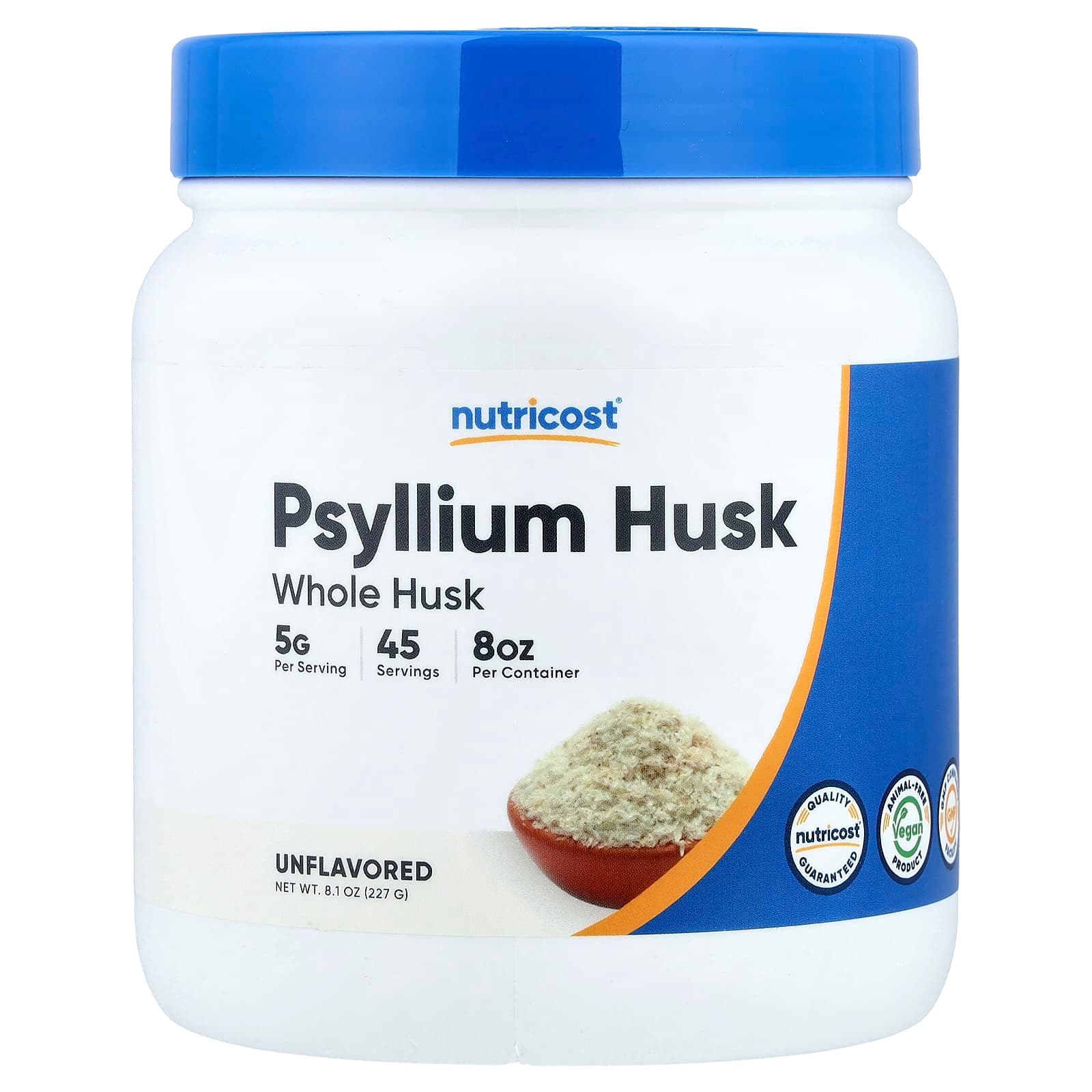 Nutricost Psyllium Husk, Whole Husk – Sans arôme – 227 g de Nutricost