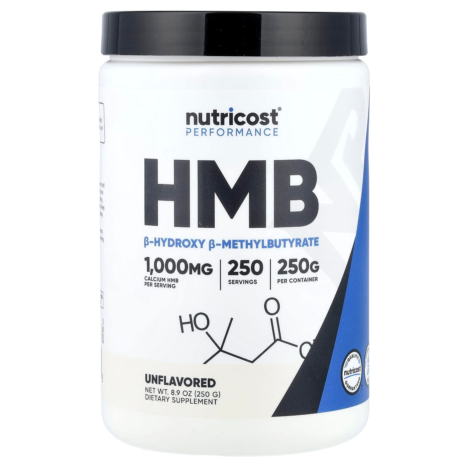 Nutricost Performance, HMB Powder – Sans arôme – 250 g de Nutricost