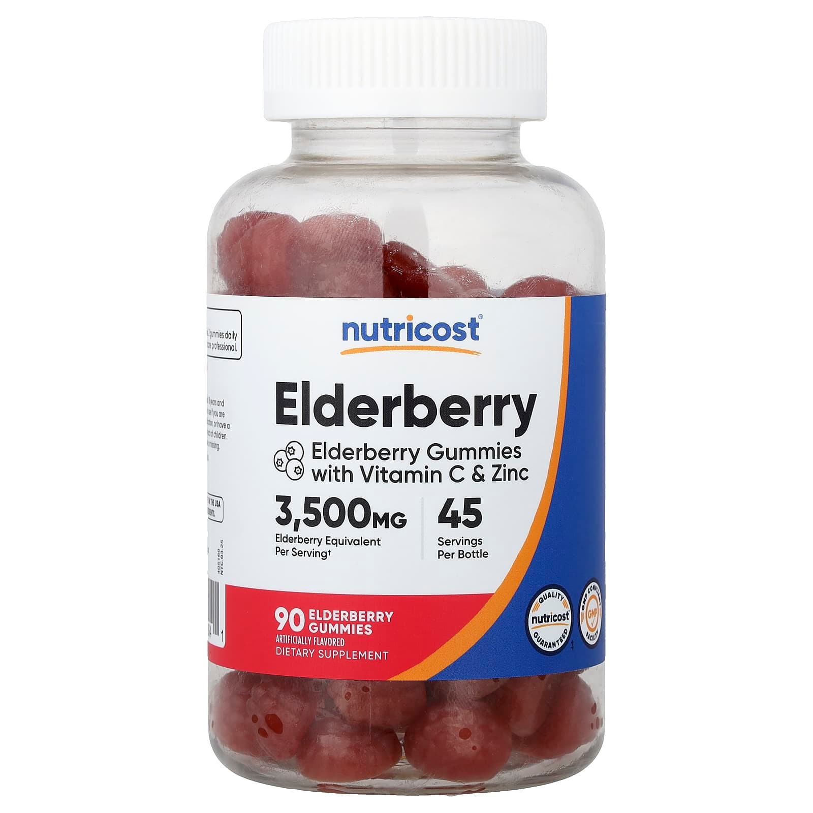 Nutricost Elderberry Gummies – Elderberry Gummies – 90 gommes de Nutricost
