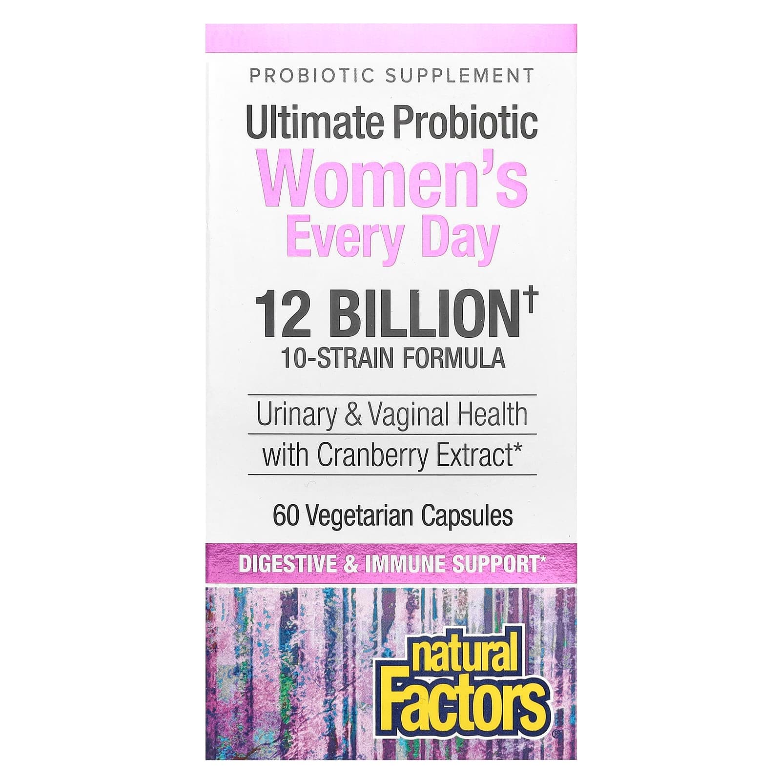 Natural Factors Ultimate Probiotic Women's Every Day – 60 gélules végétales de Natural Factors