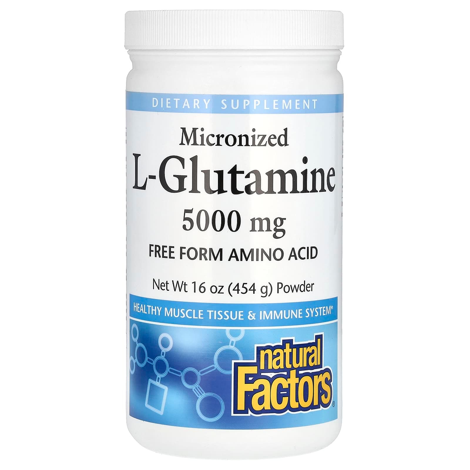 Natural Factors Micronized L-Glutamine Powder – 454 g de Natural Factors