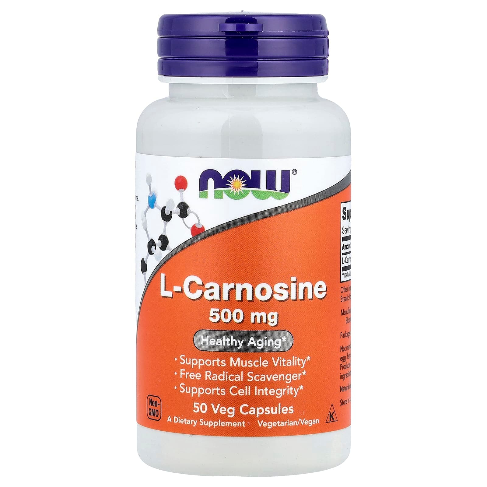 NOW Foods L-Carnosine – 50 gélules végétales de NOW Foods