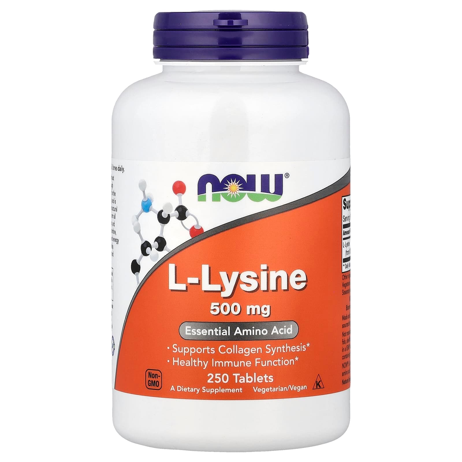 NOW Foods L-Lysine – 250 comprimés de NOW Foods