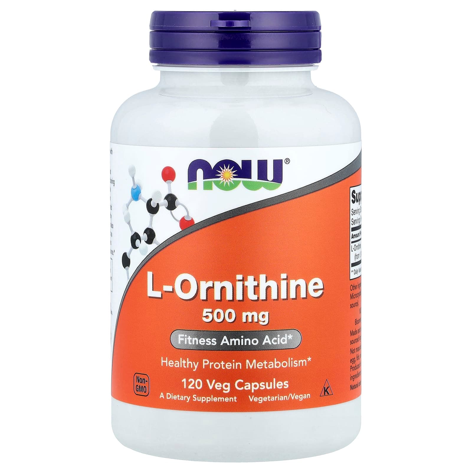 NOW Foods L-Ornithine – 120 gélules végétales de NOW Foods