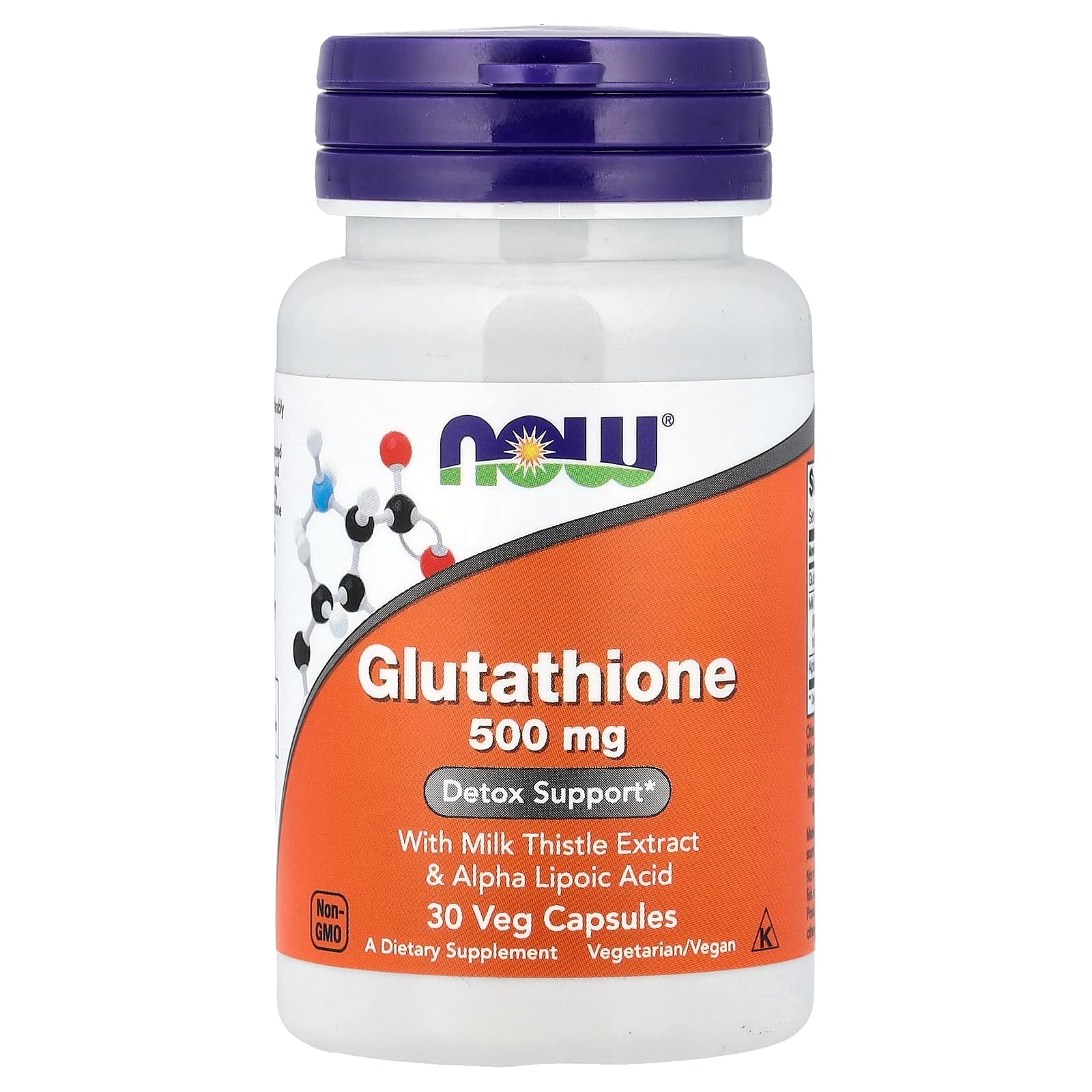 NOW Foods Glutathione With Milk Thistle Extract & Alpha Lipoic Acid – 30 gélules végétales de NOW Foods