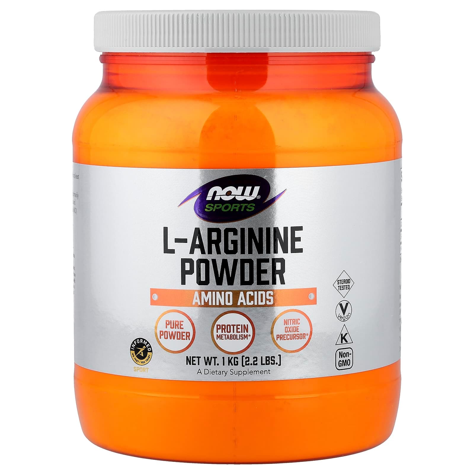 NOW Foods Sports, L-Arginine Powder – 1 kg de NOW Foods