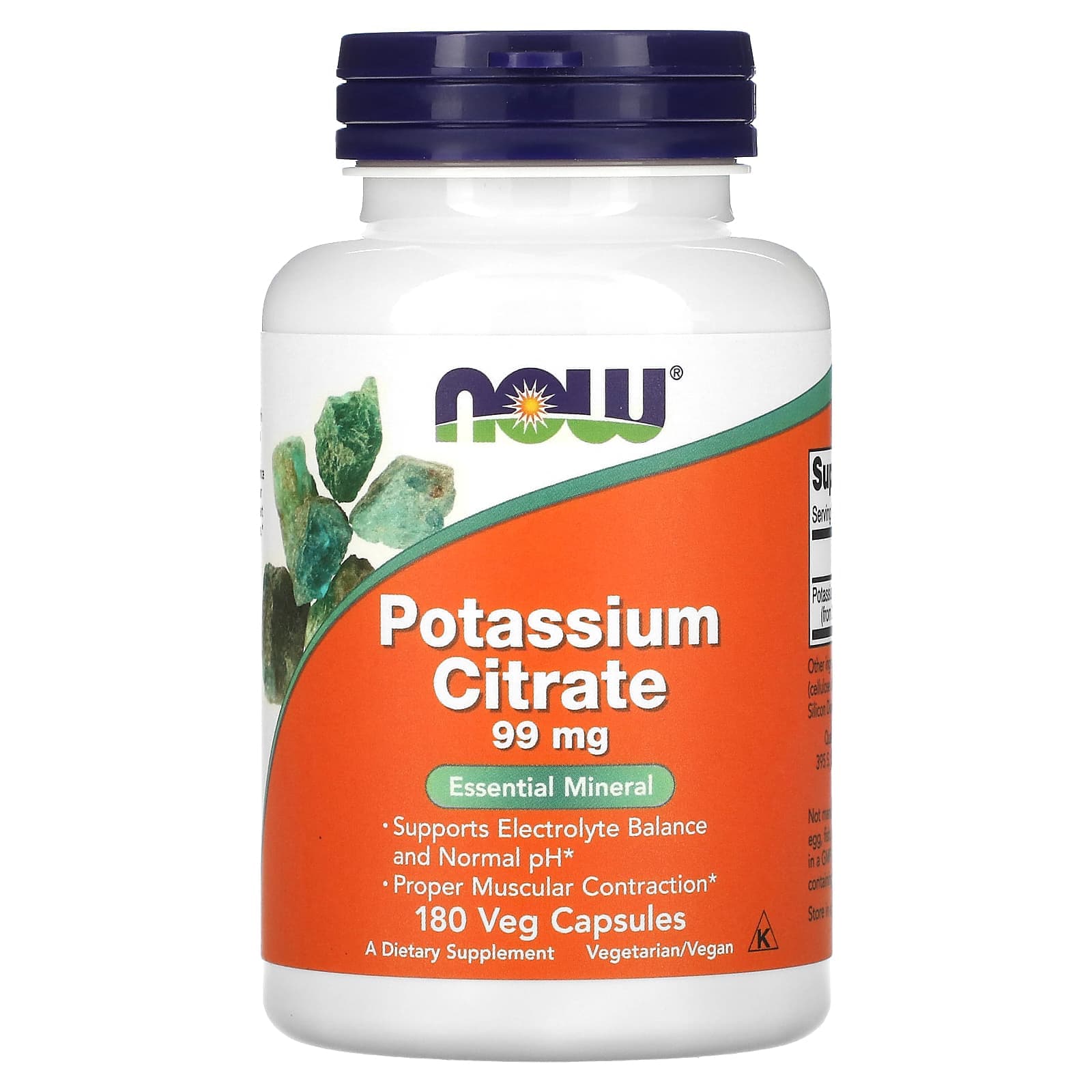 NOW Foods Potassium Citrate – 180 gélules végétales de NOW Foods