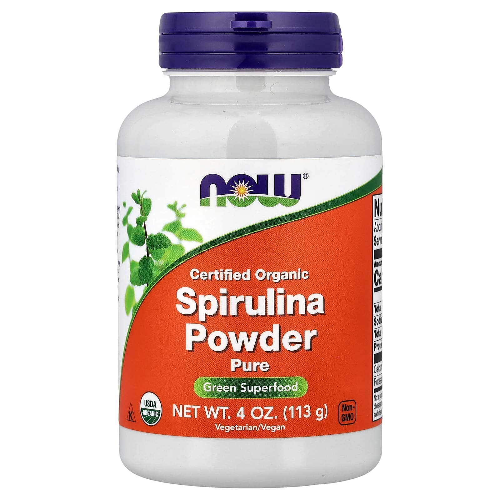 NOW Foods Certified Organic Spirulina Powder – 113 g de NOW Foods