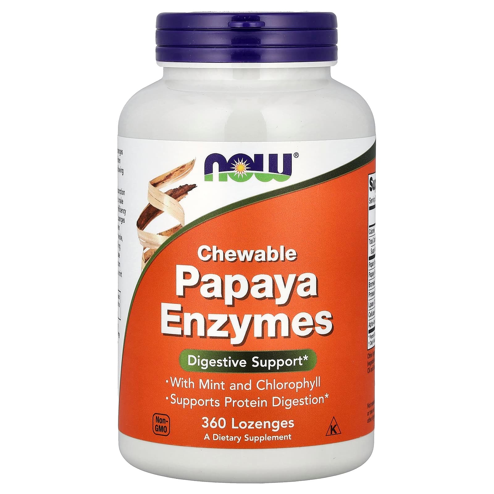 NOW Foods Chewable Papaya Enzymes – 360 pastilles de NOW Foods
