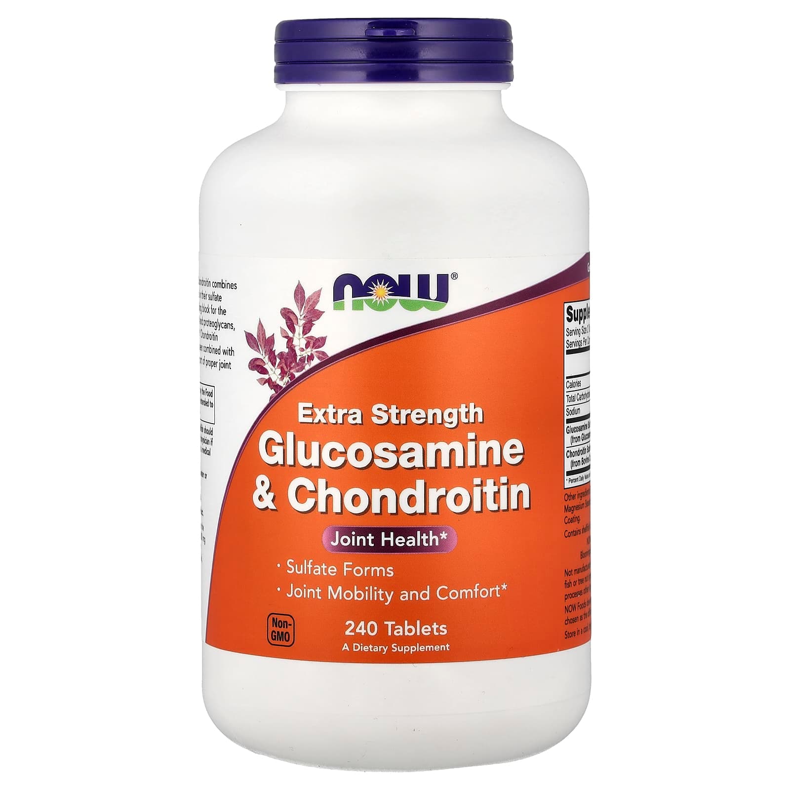 NOW Foods Glucosamine & Chondroitin – 240 comprimés de NOW Foods