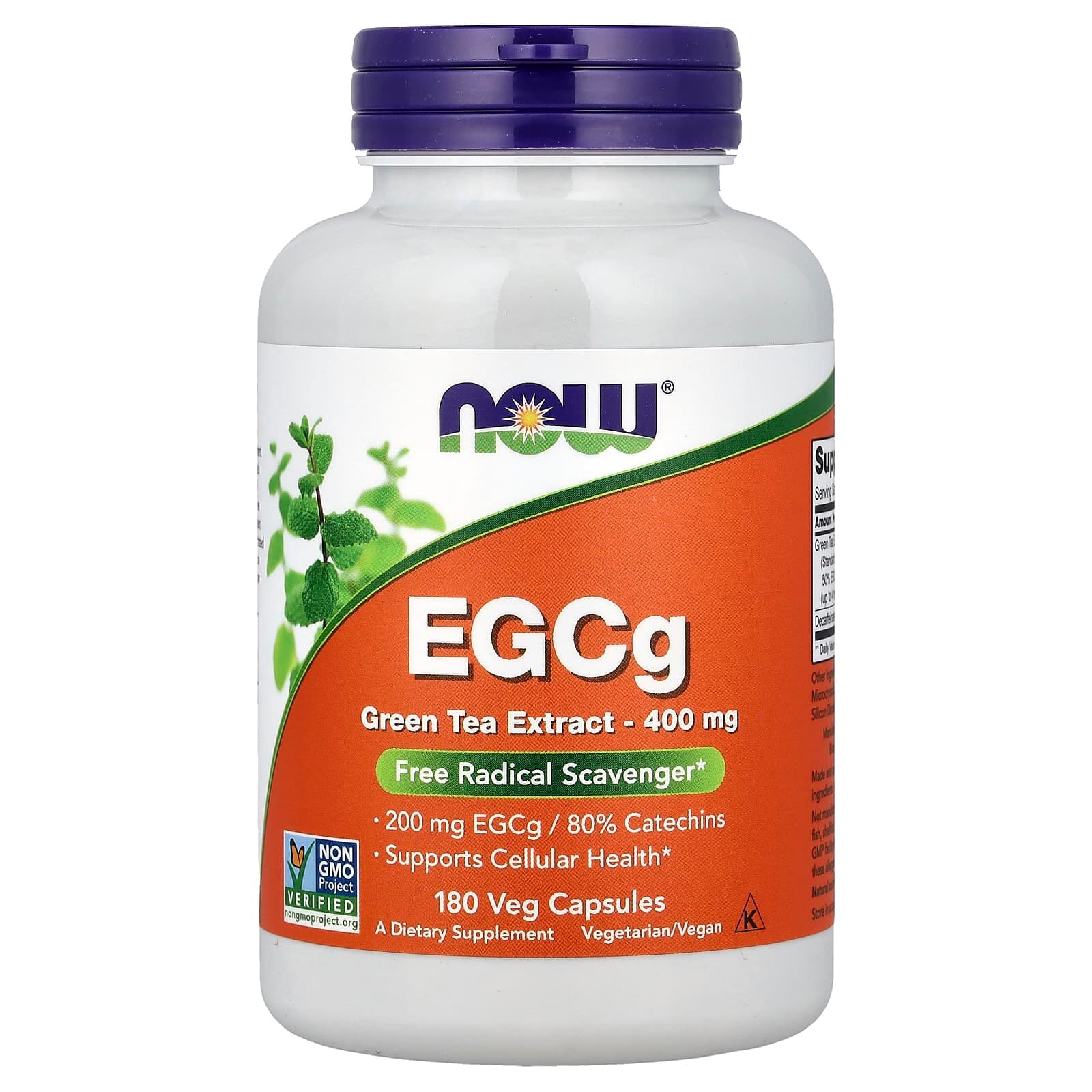 NOW Foods EGCg, Green Tea Extract – 180 gélules végétales de NOW Foods