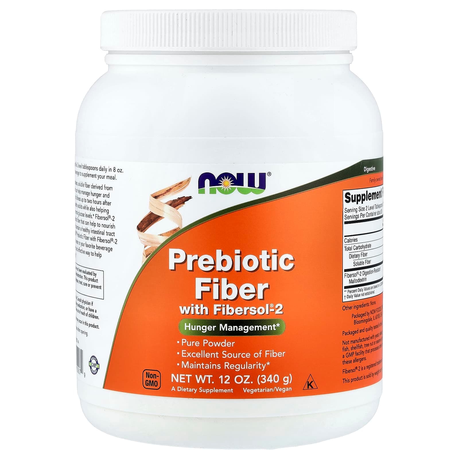 NOW Foods Prebiotic Fiber with Fibersol-2 – 340 g de NOW Foods