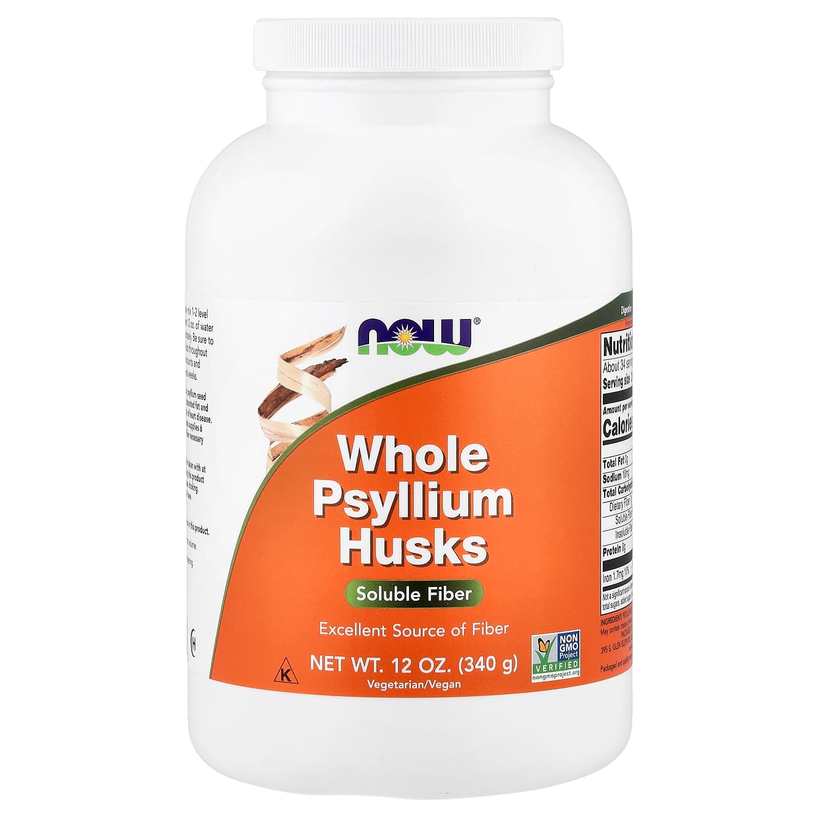 NOW Foods Whole Psyllium Husks – 340 g de NOW Foods