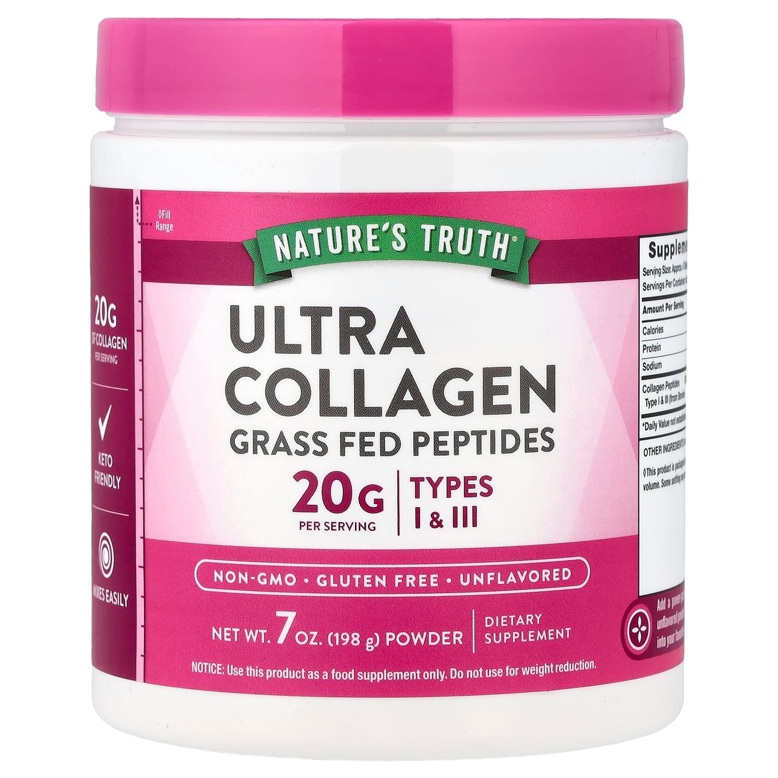 Nature's Truth Ultra Collagen Powder – Sans arôme – 198 g de Nature's Truth