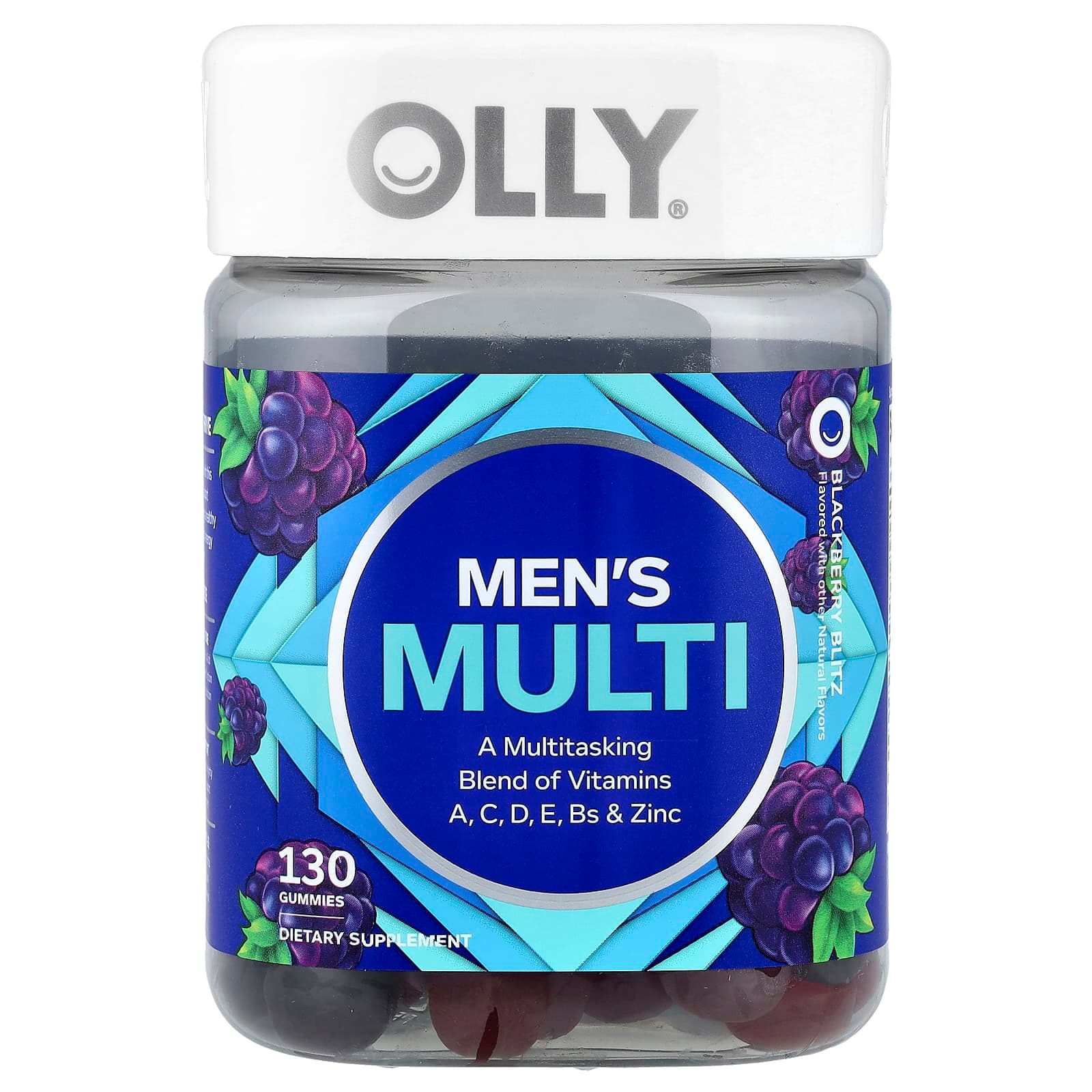 OLLY Men's Multi Gummies – Blackberry Blitz – 130 gommes de OLLY