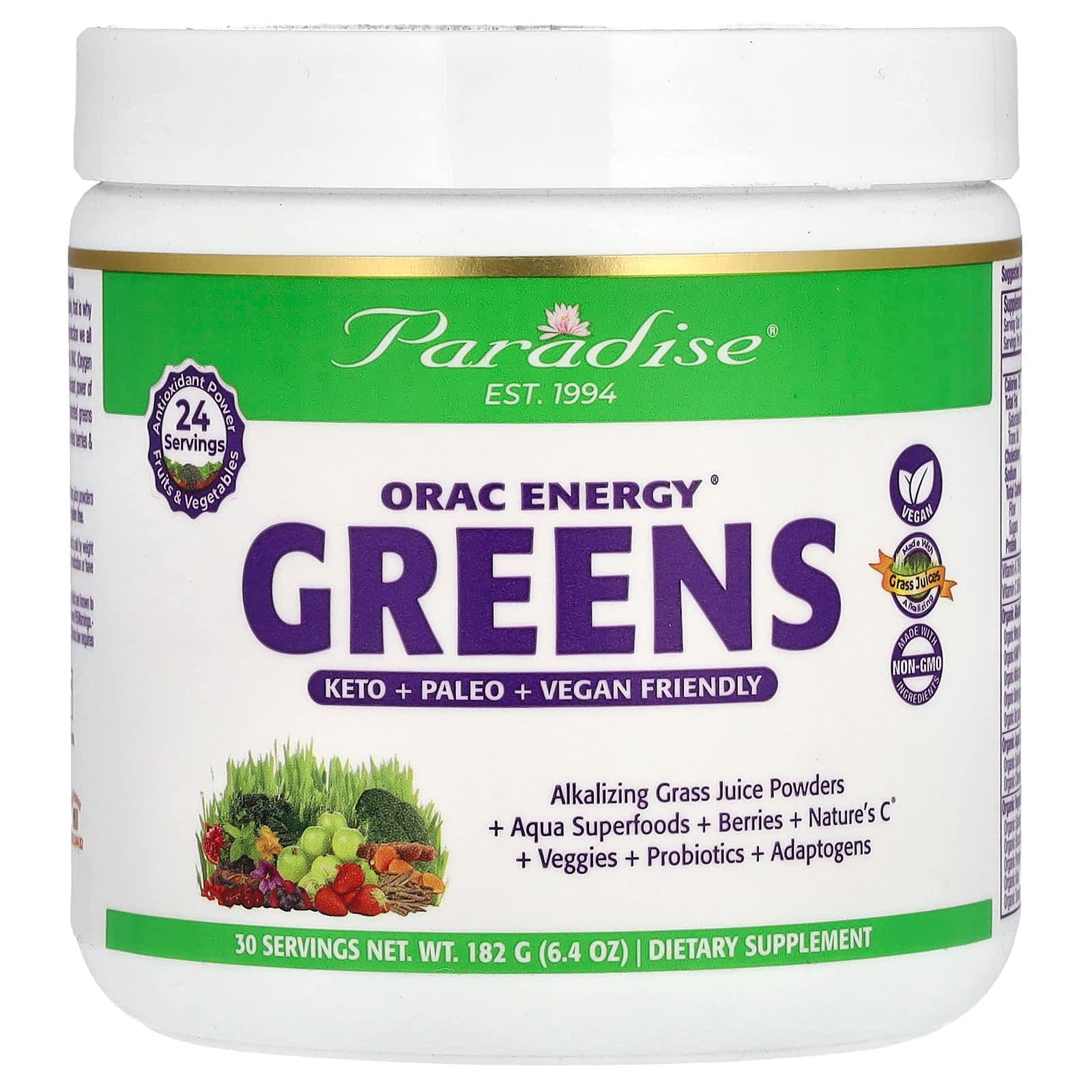 Paradise Herbs ORAC Energy Greens – 182 g de Paradise Herbs