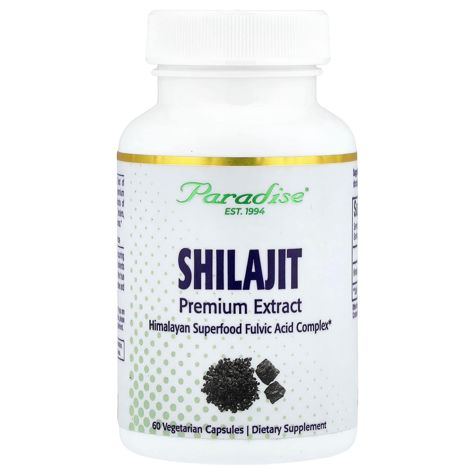 Paradise Herbs Shilajit Premium Extract – 60 gélules végétales de Paradise Herbs