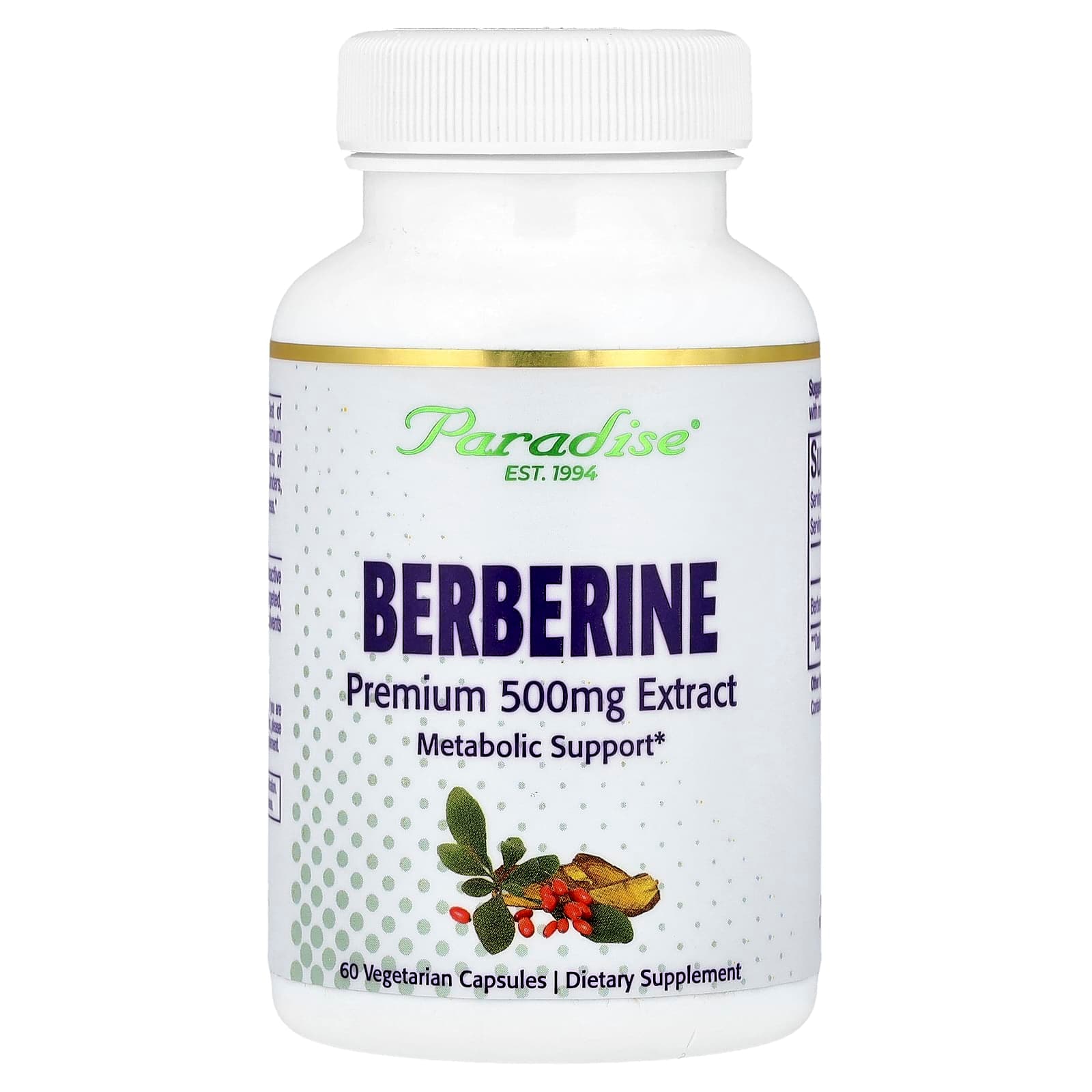 Paradise Herbs Berberine – 60 gélules végétales de Paradise Herbs