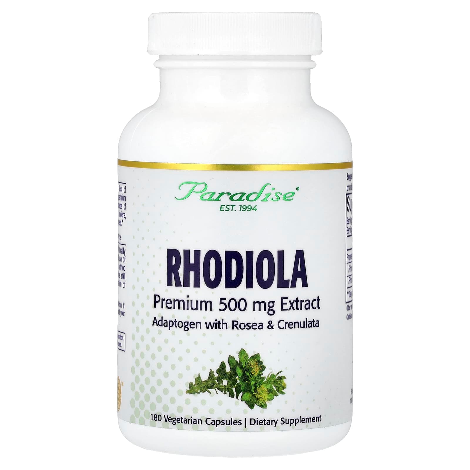 Paradise Herbs Rhodiola – 180 gélules végétales de Paradise Herbs