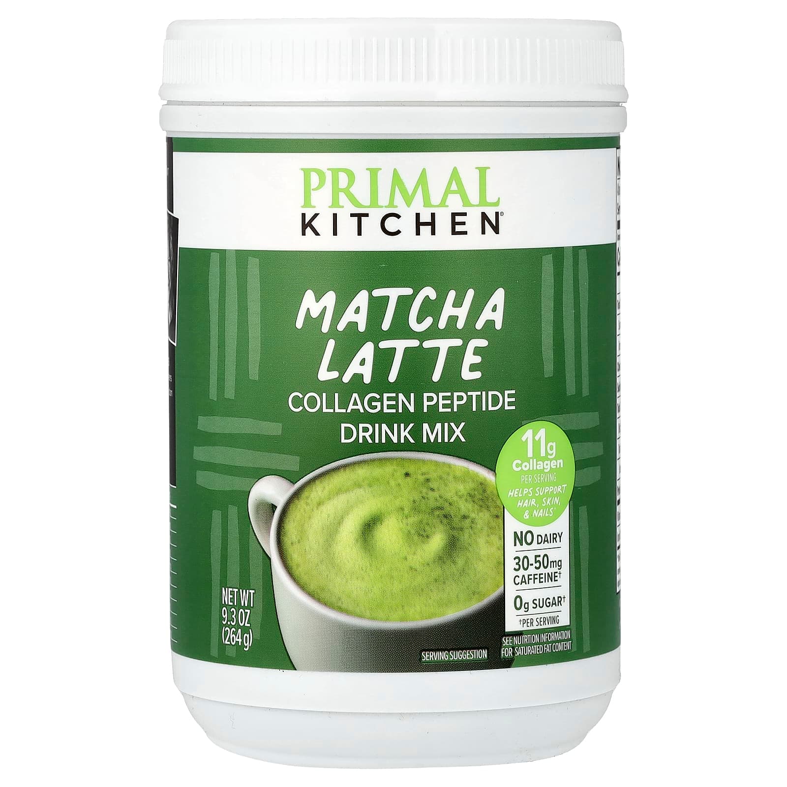 Primal Kitchen Collagen Peptide Drink Mix, Matcha Latte – 264 g de Primal Kitchen