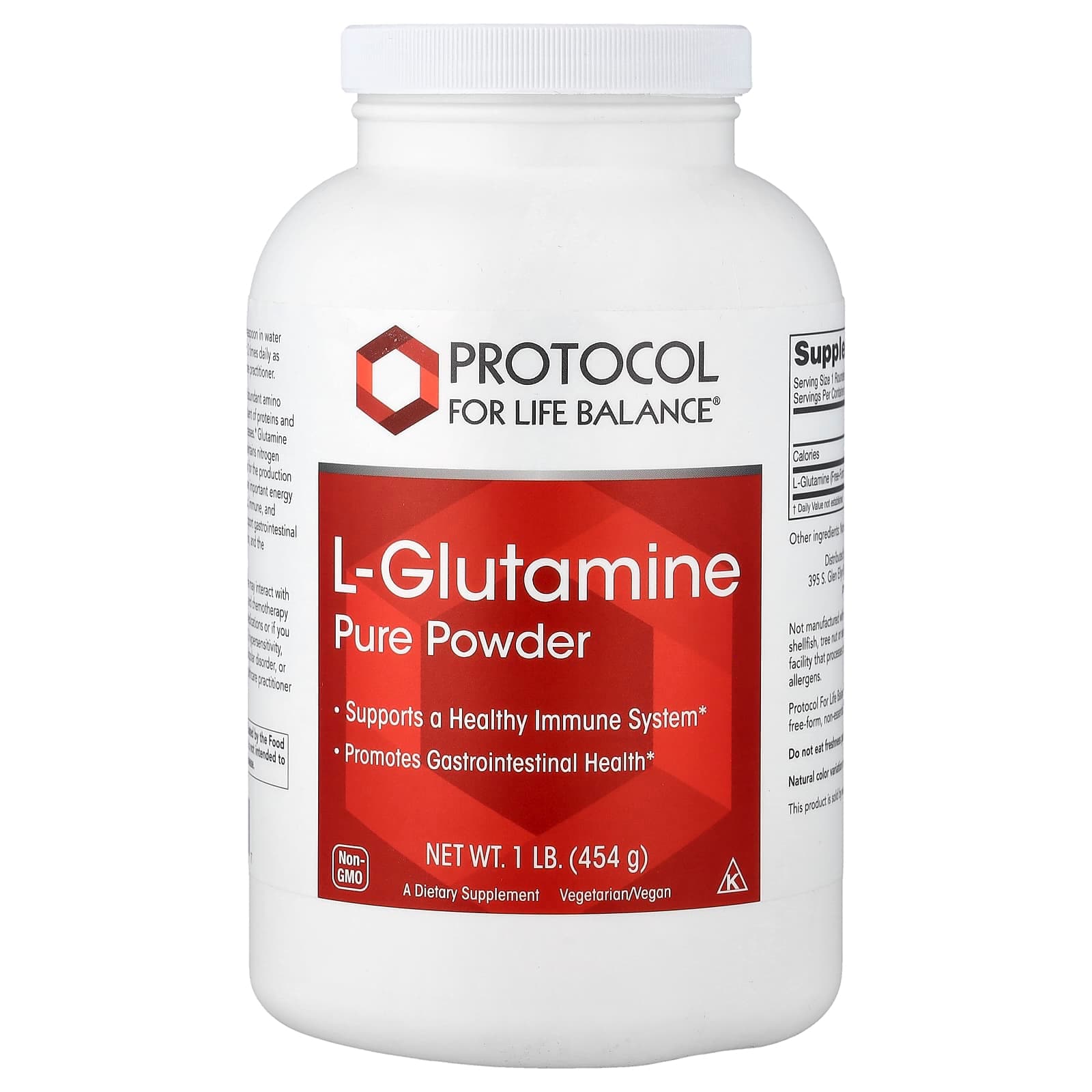 Protocol for Life Balance L-Glutamine Pure Powder – 454 g de Protocol for Life Balance