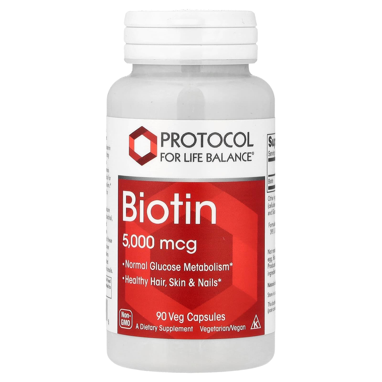 Protocol for Life Balance Biotin – 90 gélules végétales de Protocol for Life Balance