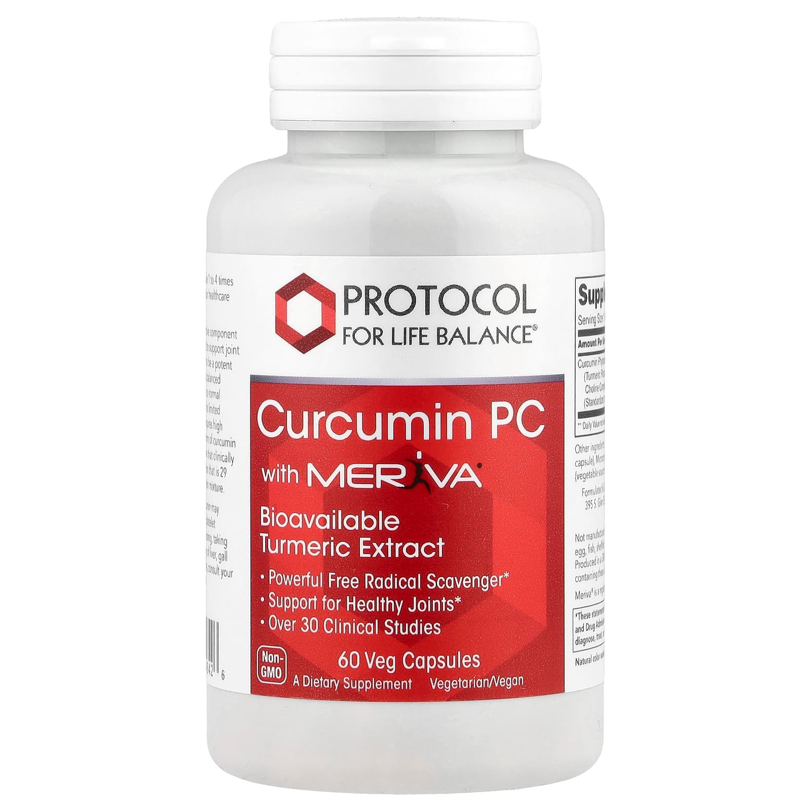 Protocol for Life Balance Curcumin PC With Meriva – 60 gélules végétales de Protocol for Life Balance