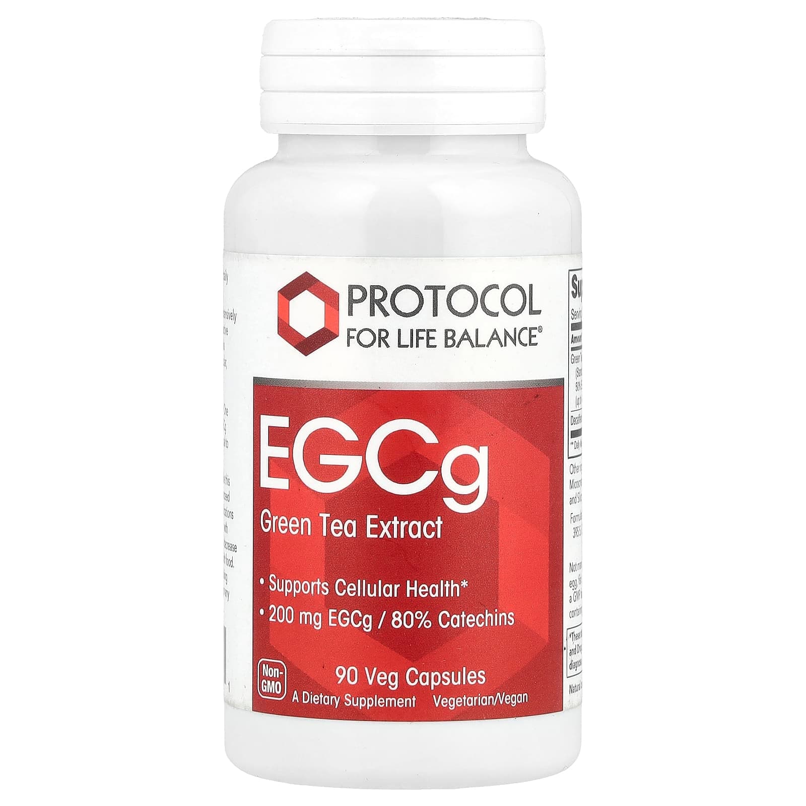 Protocol for Life Balance EGCg Green Tea Extract – 90 gélules végétales de Protocol for Life Balance