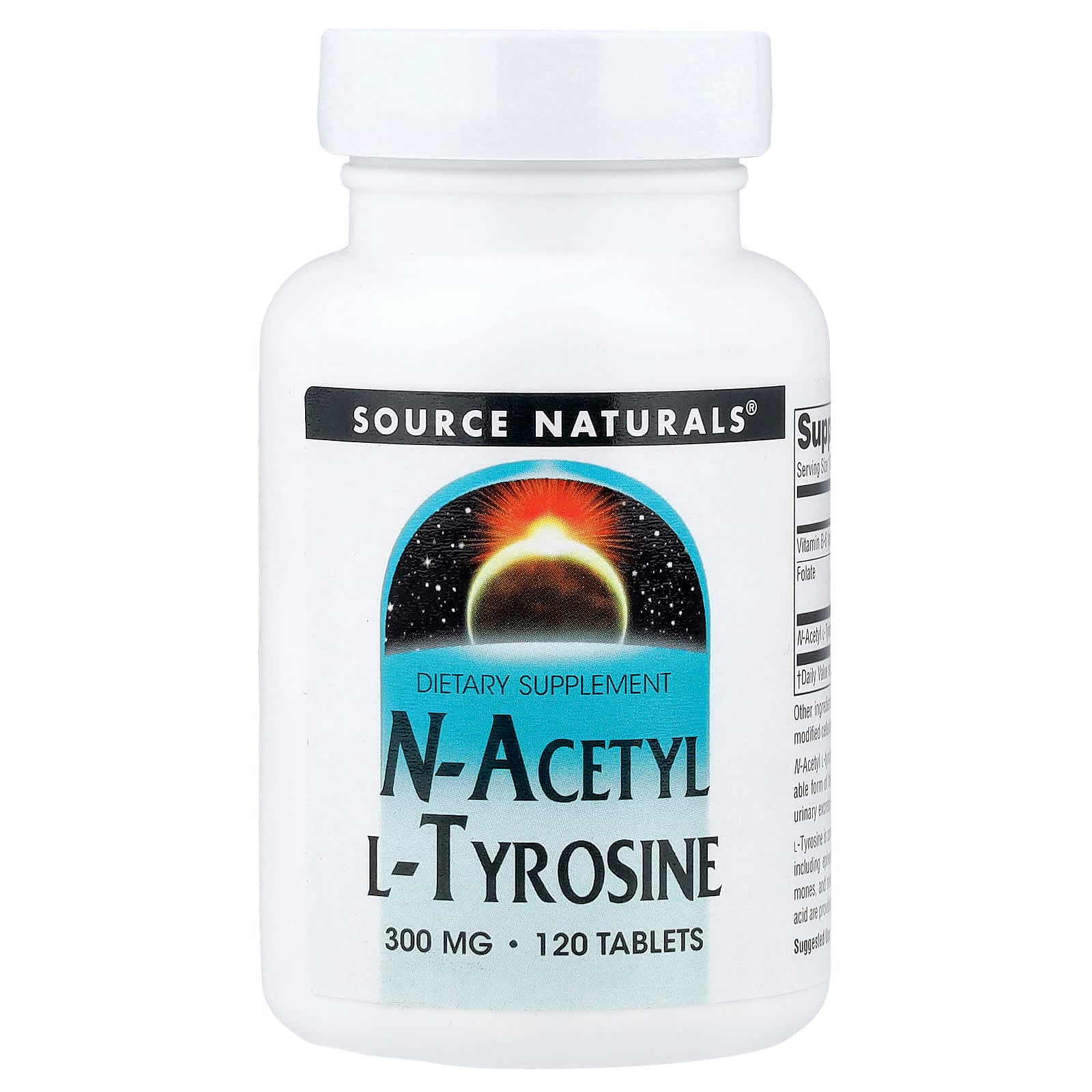Source Naturals N-Acetyl L-Tyrosine – 120 comprimés de Source Naturals