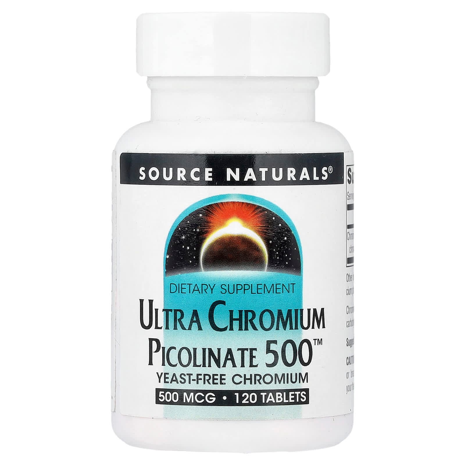 Source Naturals Ultra Chromium Picolinate 500 – 120 comprimés de Source Naturals