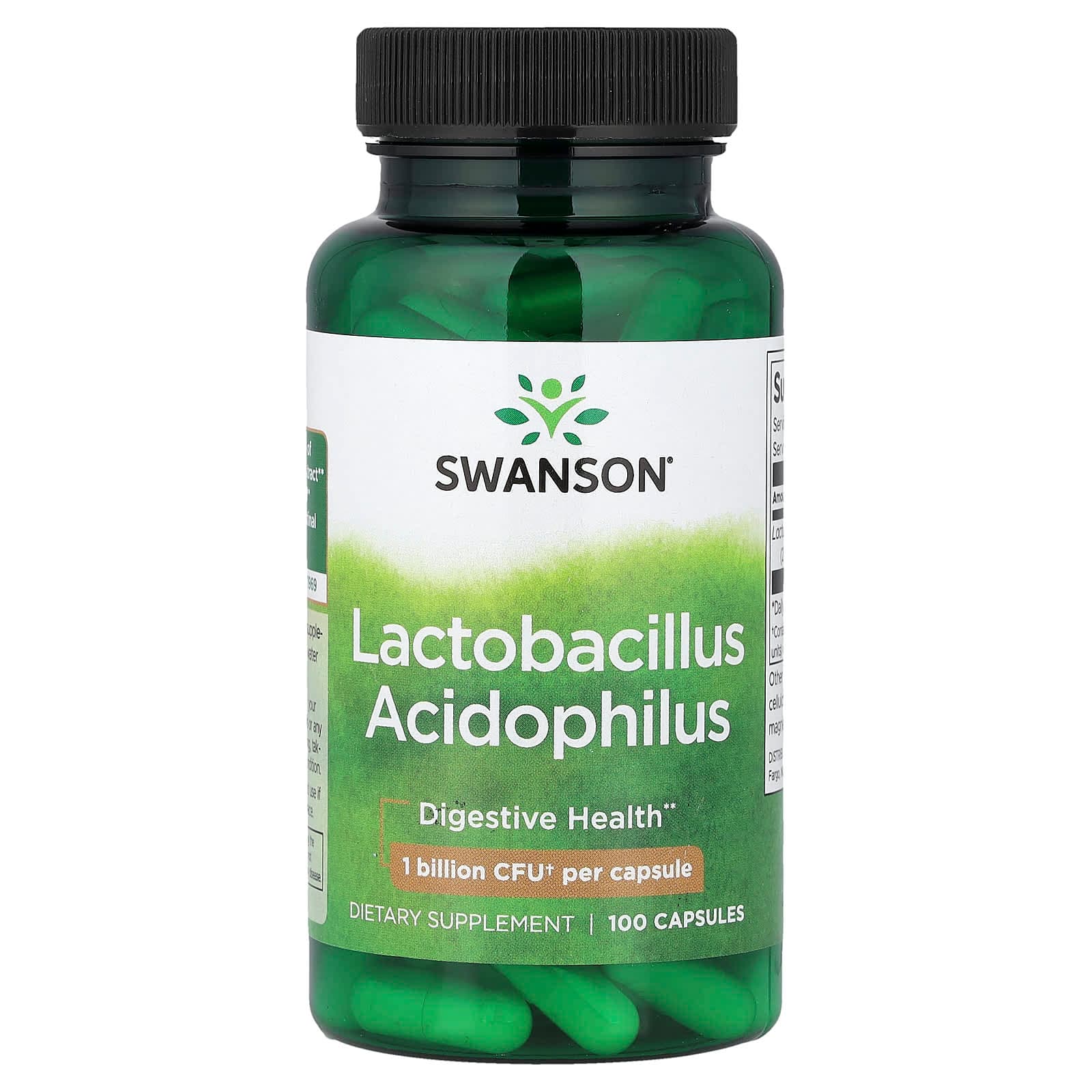 Swanson Vitamins Lactobacillus Acidophilus – 100 gélules de Swanson Vitamins