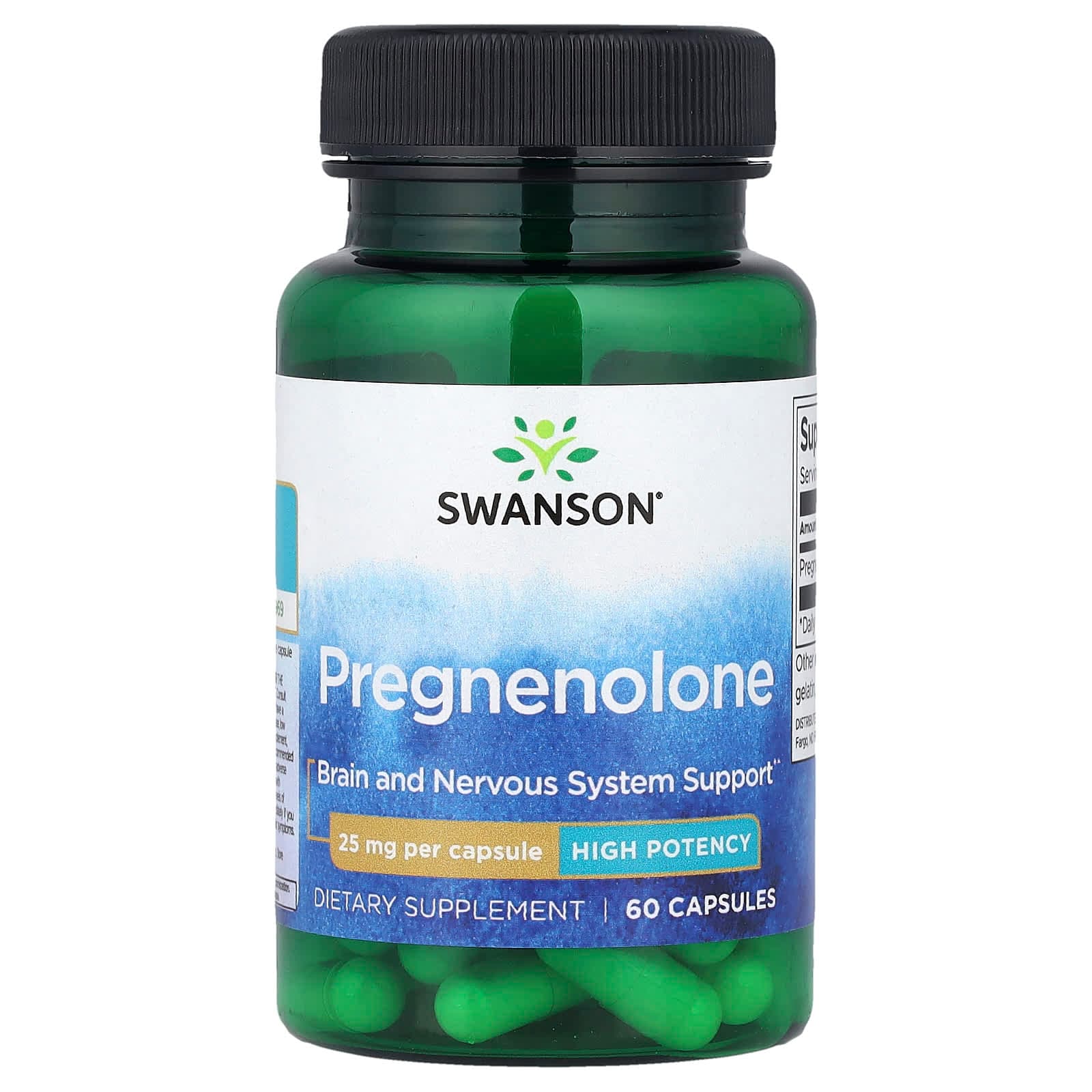 Swanson Vitamins Pregnenolone, High Potency – 60 gélules de Swanson Vitamins