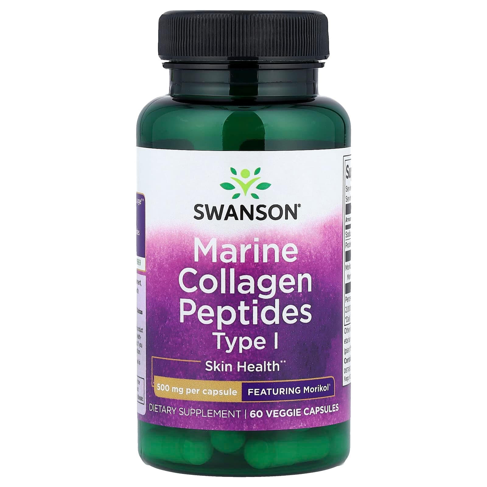 Swanson Vitamins Marine Collagen Peptides Type 1 – 60 gélules végétales de Swanson Vitamins
