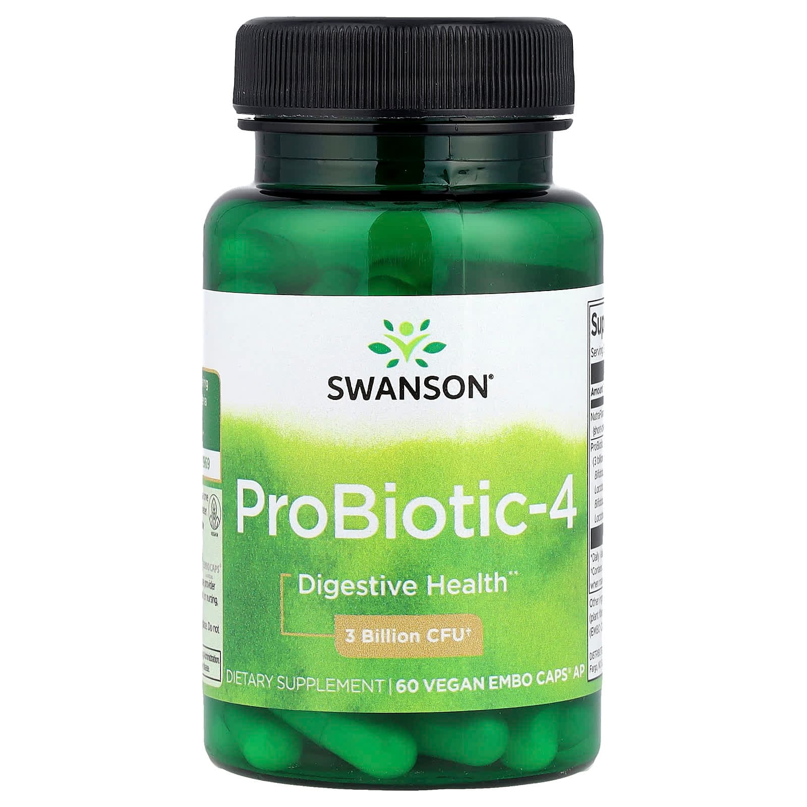 Swanson Vitamins ProBiotic-4, 60 Vegan Embo Caps AP de Swanson Vitamins