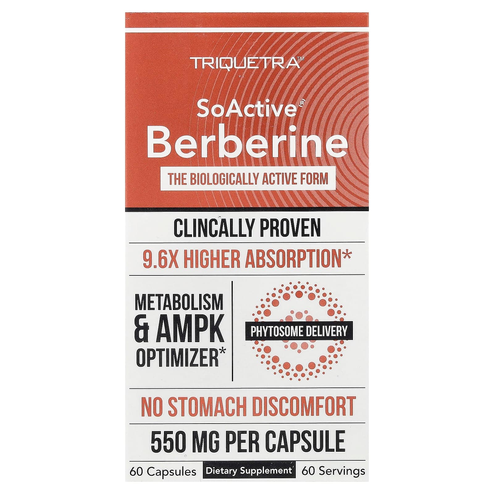 Triquetra Health SoActive, Berberine – 60 gélules de Triquetra Health