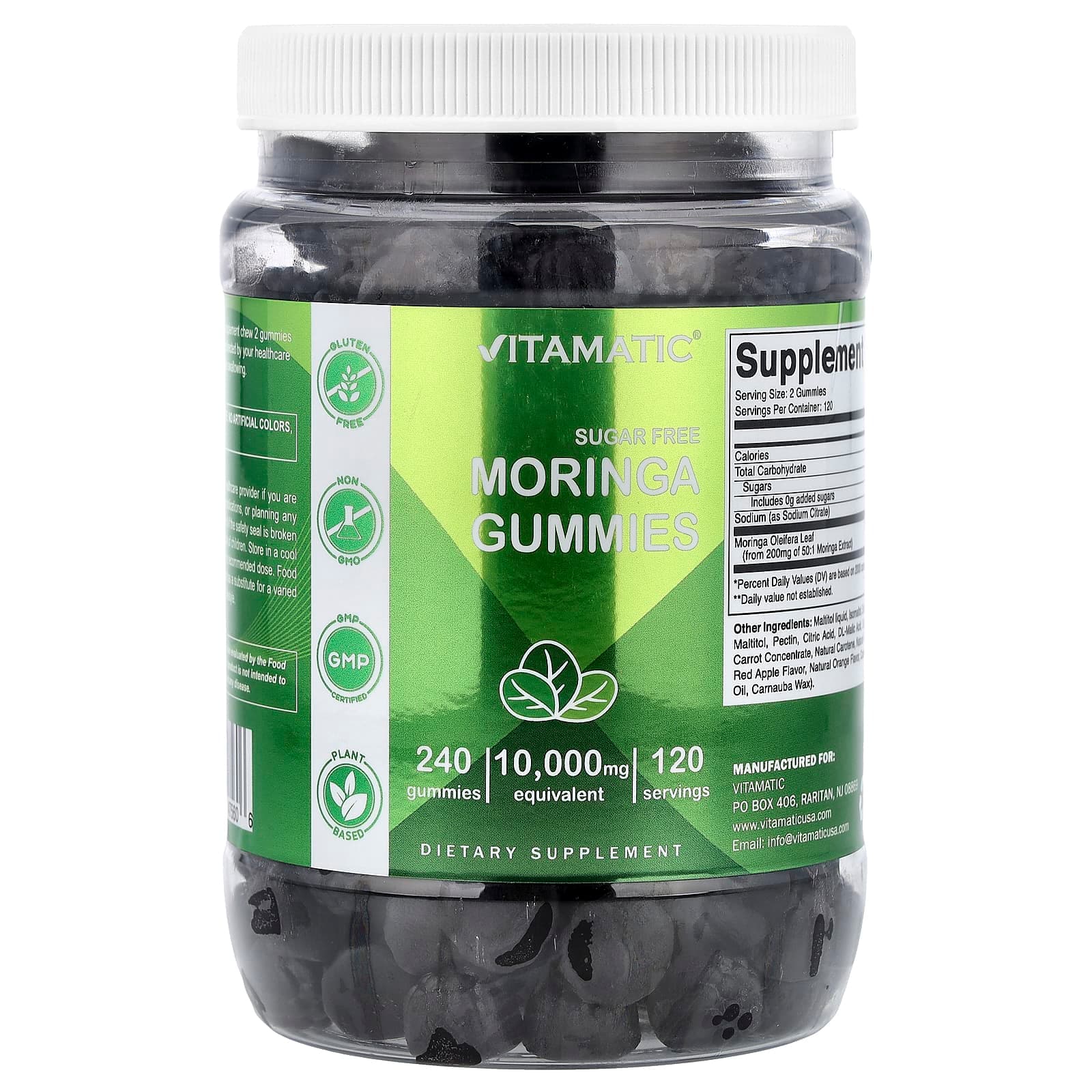 Vitamatic Moringa Gummies, Sugar Free – 240 gommes de Vitamatic