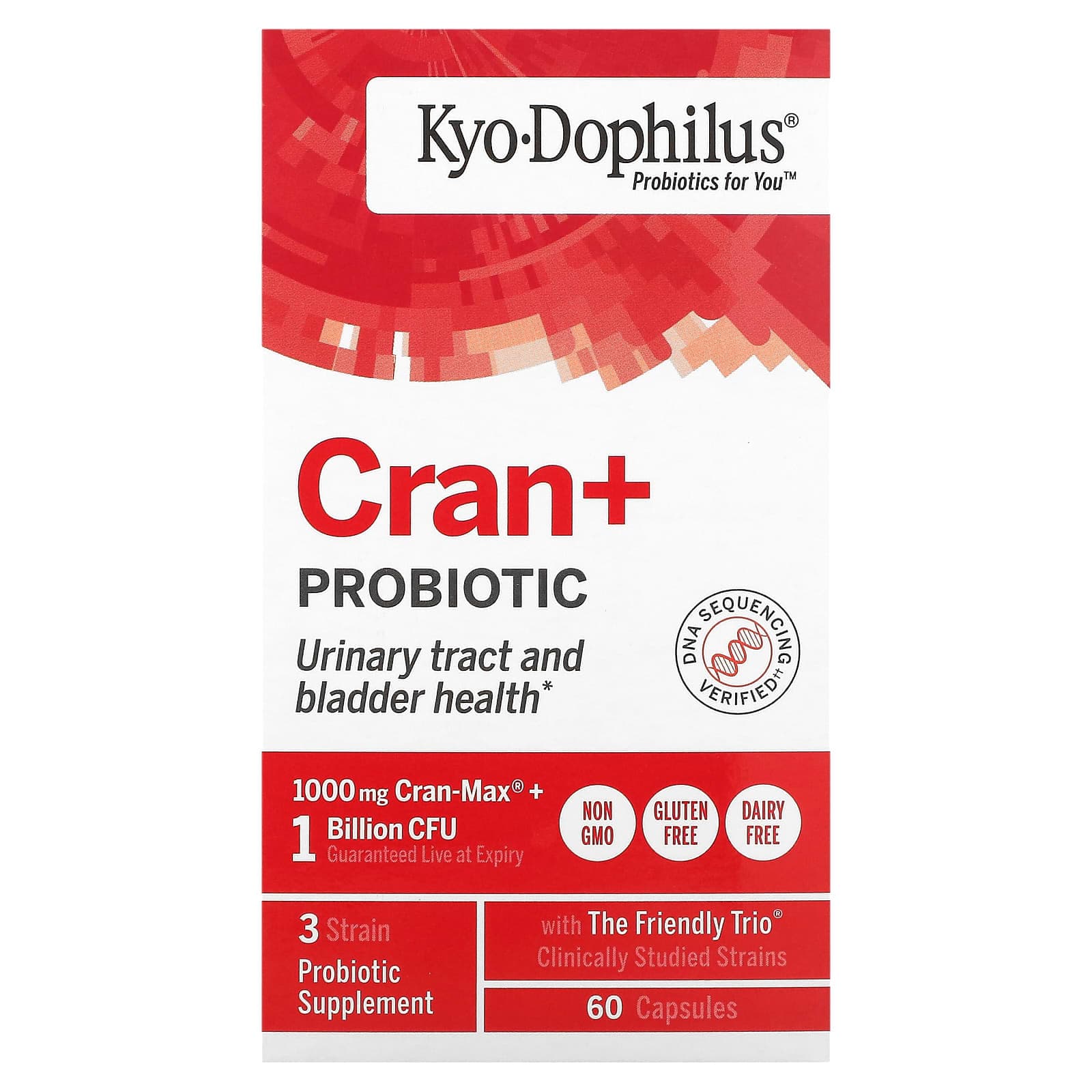 Kyolic Kyo-Dophilus, Cran+ Probiotic – 60 gélules de Kyolic
