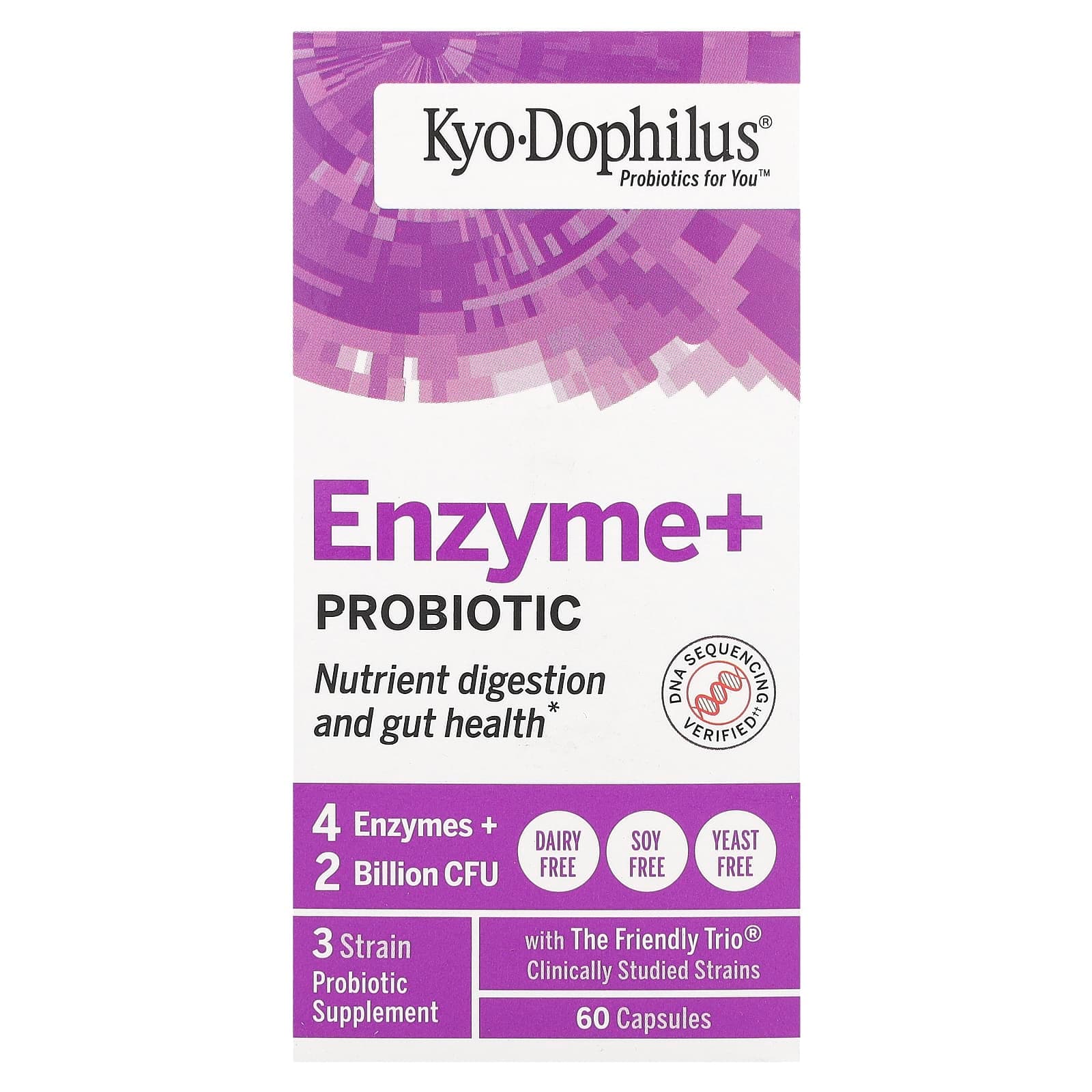 Kyolic Kyo Dophilus, Enzyme + Probiotic – 60 gélules de Kyolic